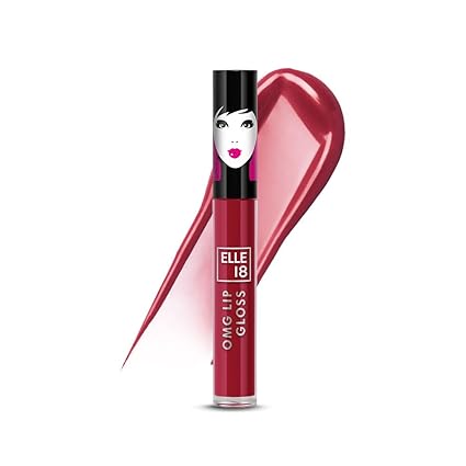 Elle 18 OMG Lip Gloss, Glossy Finish, Rose All Day, Non-sticky Formula, Moisturising, Infused with Rapeseed and Jojoba Oil, Full Coverage | 2.5ml