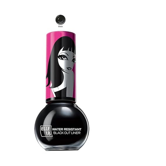 Elle 18 Water Resistant Black Out Matte Eye Liner Gel|| Black|| 5 Ml