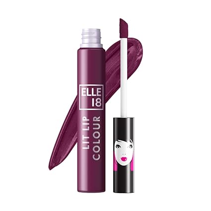 Elle 18 Lit Lip, Matte Finish, Sangria Blanca, 16 hrs Long Lasting Liquid Lipstick, Smudge and Transfer Proof Lipstick, One-stroke application, Quick Drying | 5.6 ml