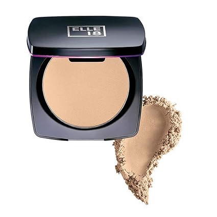 Elle 18 Lasting Glow Compact For Combination Skin Type, Matte, Shell, 9 G,Beige